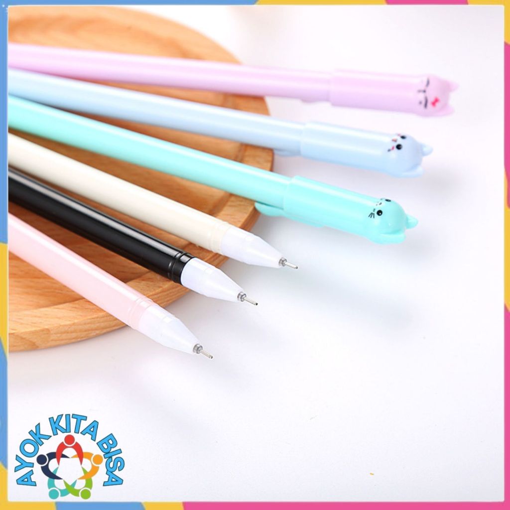 

AKB Pena Karakter Meow Kucing Lucu Pulpen Karakter Gel Imut Pulpen Gel Pena Murah