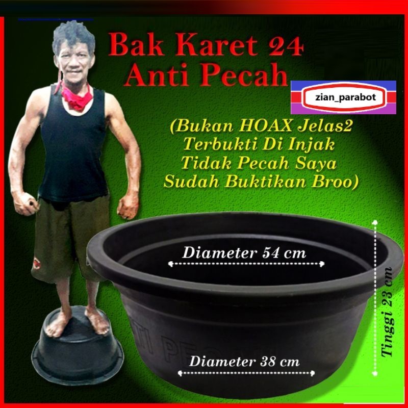 JOLANG Bak/Ember besar BD 24 " karet hitam