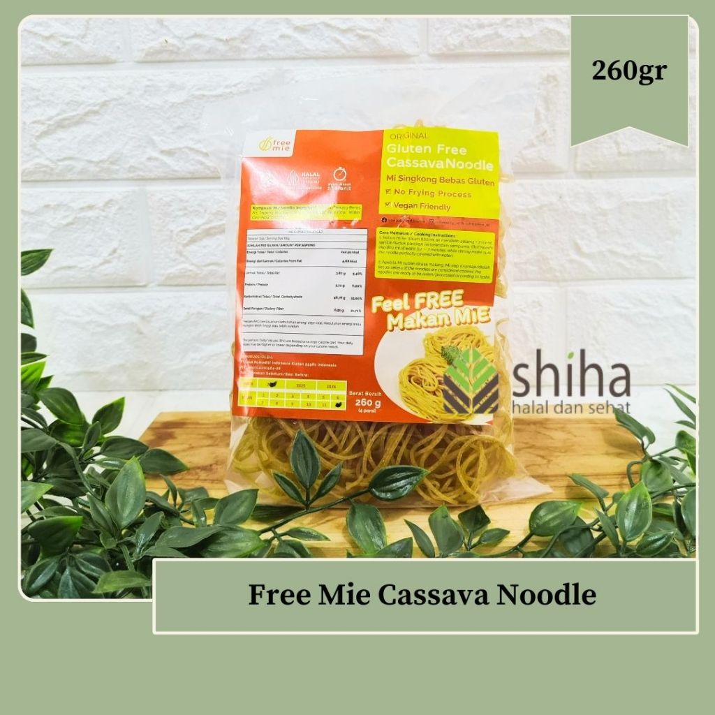 

FREEMIE GLUTEN FREE Mie Singkong Pasta Vegan Friendly Bebas Gluten 260g | Warung Shiha