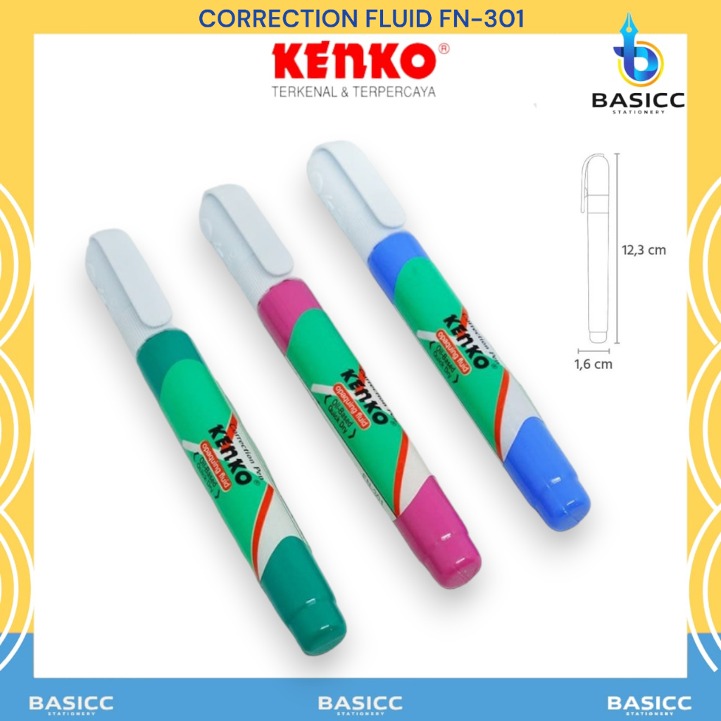 

Kenko Correction Pen Cairan Koreksi FN-301 | @1Pcs
