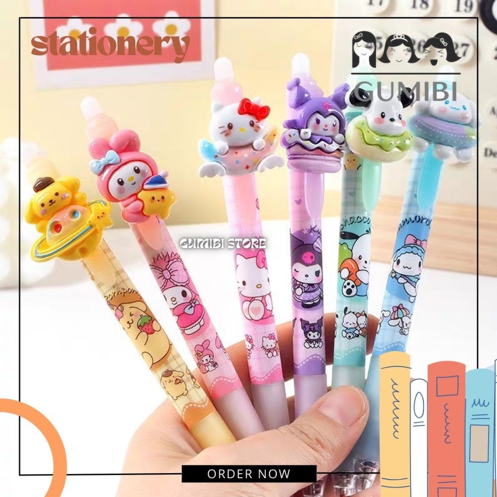 

PULPEN MEKANIK HAPUS BONEKA SANRIO PEN CETEK HAPUS SANRIO GEL PEN MEKANIK 3D SANRIO LUCU TERMURAH