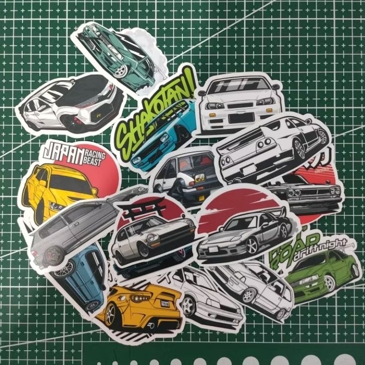 

Sticker HD JDM Car Japan Pack Vinyl + Laminasi Tahan Air