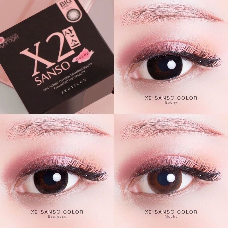 [✅ COD]  SOFTLENS X2 SANSO BLACK COLOR SERIES 14.5 MM / SOFTLENS UNTUK MATA SENSITIF (NORMAL ONLY) -
