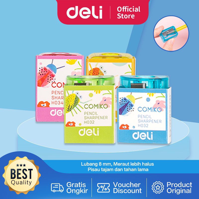 

Deli Sharpener / Rautan Pensil Lucu Warna warni EH032