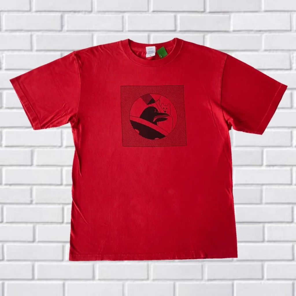 KAOS VINTAGE CARTOON BY PRINTSTAR, SZ XL(SECOND BRANDED) MERAH, TS0278