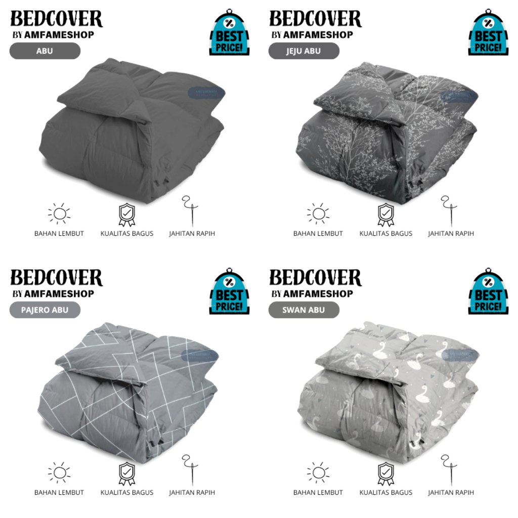 Bedcover Only 140x220 - Bedcover Single 140x220 free sarung bantal