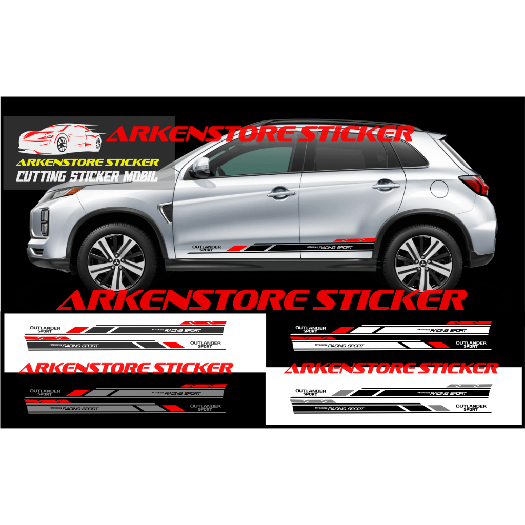 Sticker mitsubishi outlander sport sticker stiker mobil outlander sport sticker list outlander sport