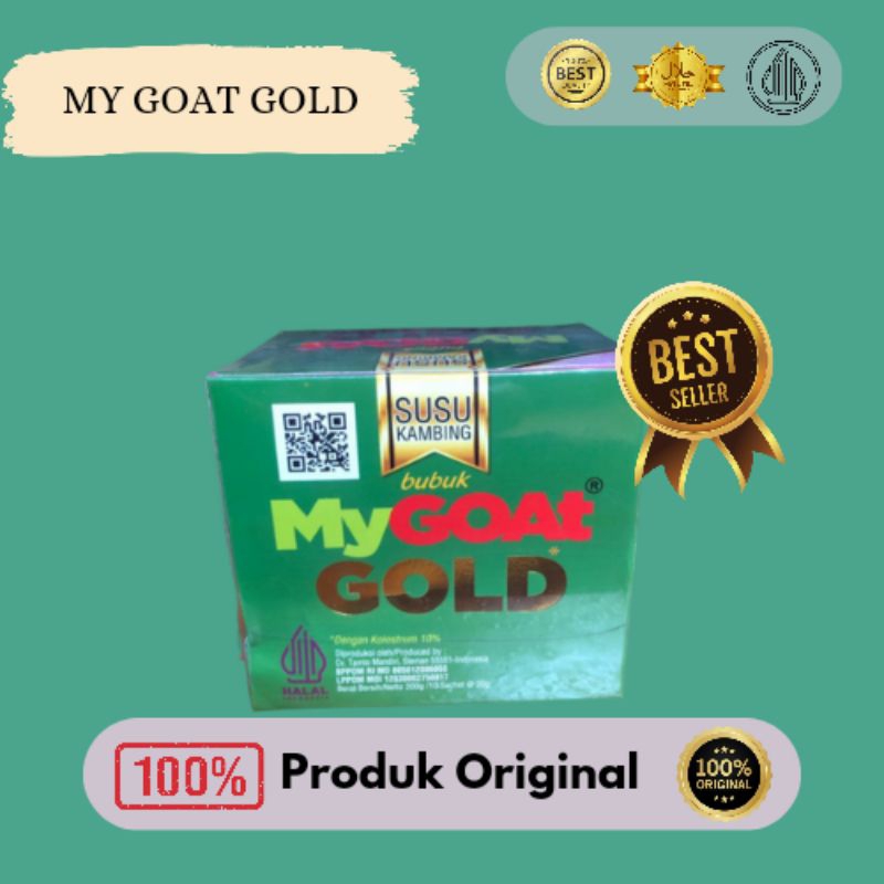 

MY GOAT GOLD" Susu kambing bubuk BPOM Berat 200g/10 sachet@20g.