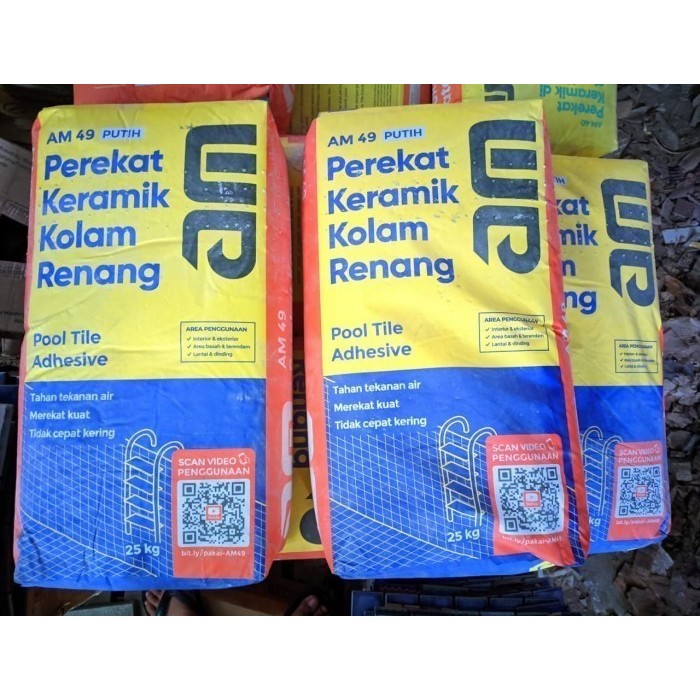 Semen  PEREKAT KERAMIK KOLAM RENANG Am Mortar Type AM 49@25KG