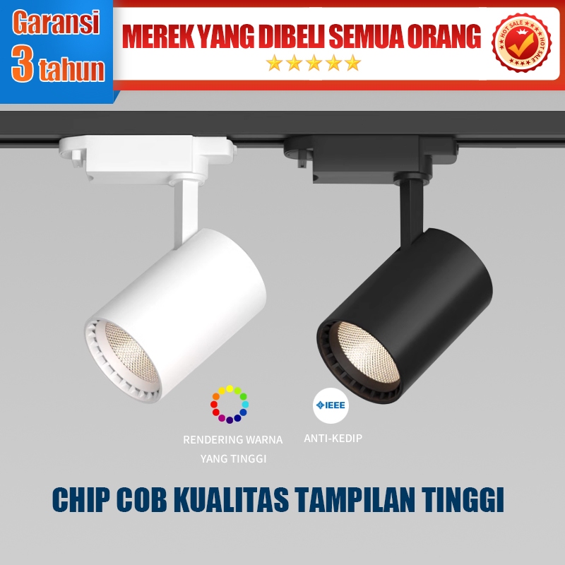 Lampu Sorot LED Super Terang Pelacakan Latar Belakang Dinding Lampu Sorot Lampu Langit-langit Rumah
