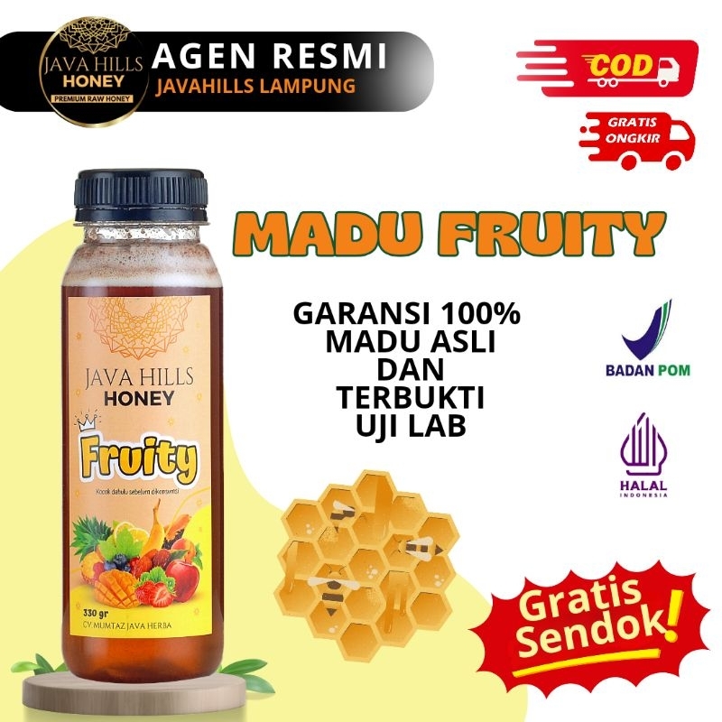 

Madu Fruity Javahills Honey/100% Asli/buah
