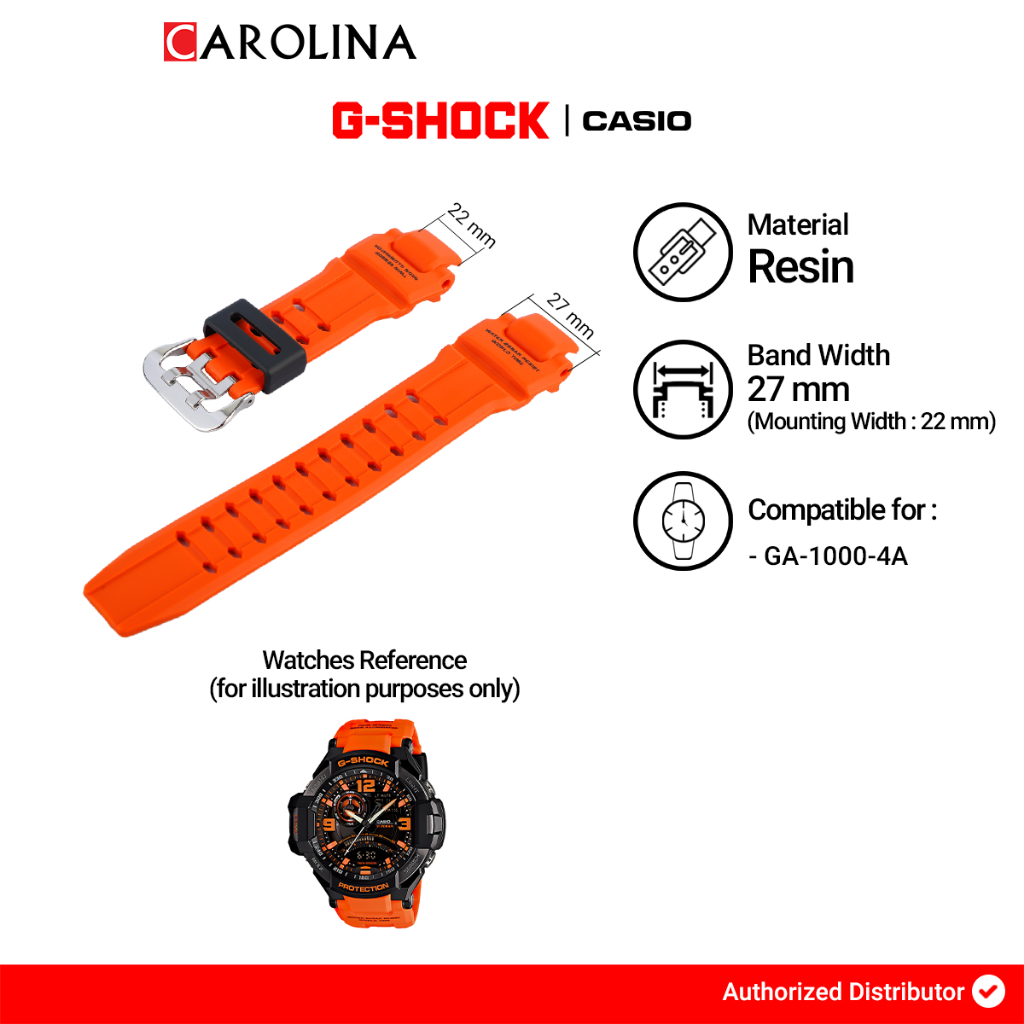 Tali Strap G-Shock GA-1000-4A Orange Resin 10448982