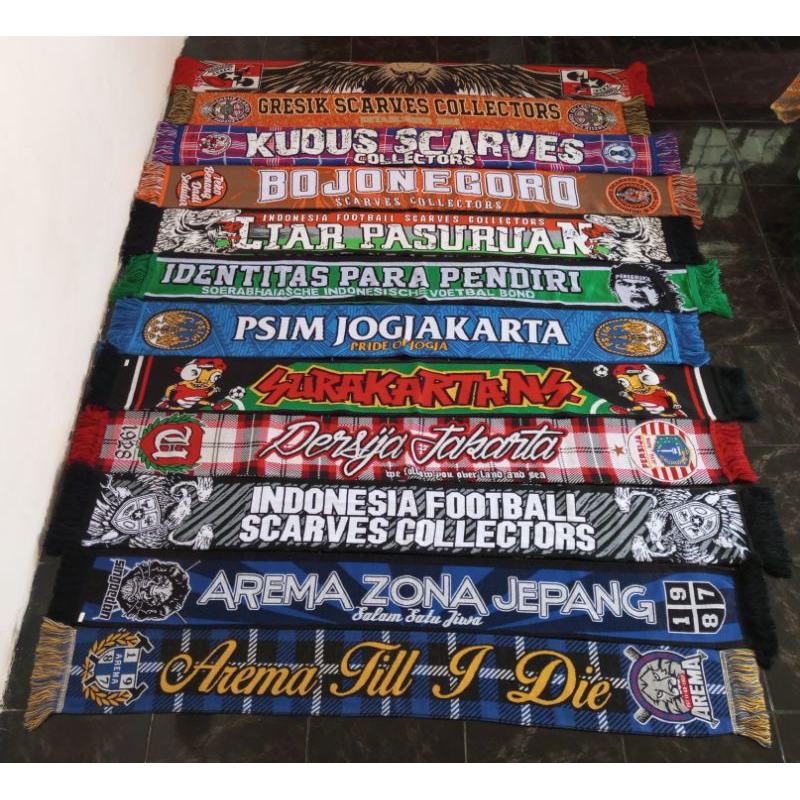 Syal Bola Indonesia Kudus Bojonegoro Persebaya PSIM Persis Persija Arema