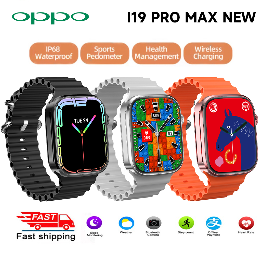 2024 OPPO SmartWatch i19 PRO MAX NEW Original Smartwatch 1.99 "HD Full Touch Screen Wireless Charge 