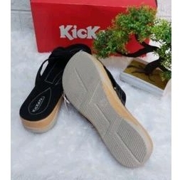 wedges wanita selop hitam Kicker/sandal wanita model selop