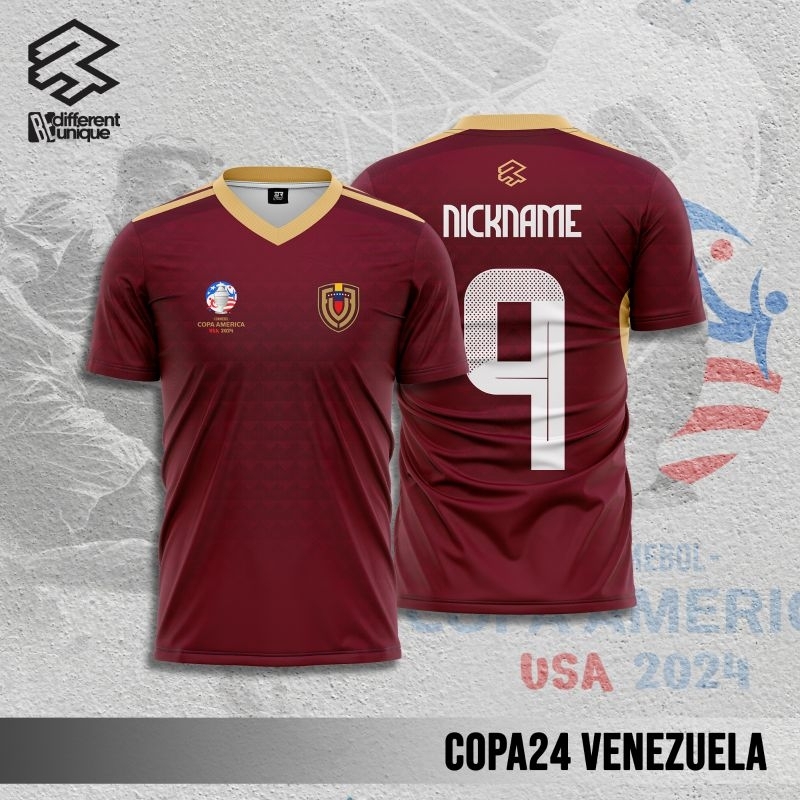 Jersey Bola Fantasy Printing Premium Costum Nama COPA AMERICA 2024 VENEZUELA