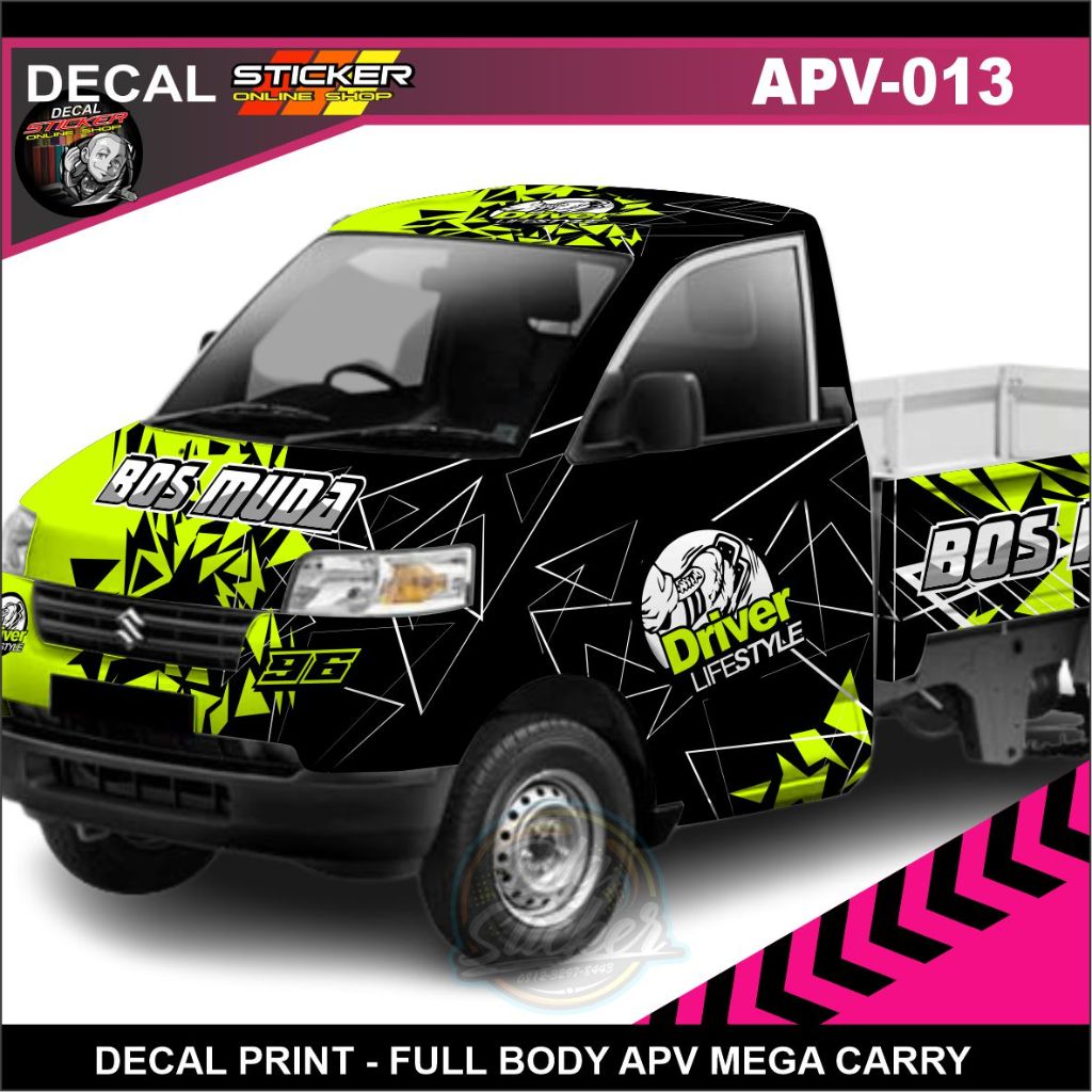 DECAL FULL BODY APV PICKUP STIKER MOBIL VARIASI BOSS MUDA VARIASI TERBARU