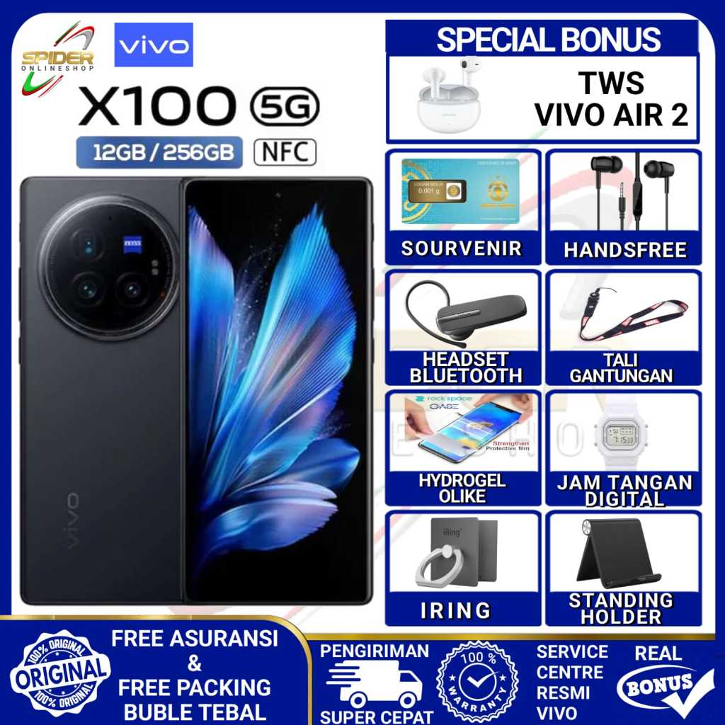 HP VIVO X100 5G NFC RAM 12GB ROM 256GB ORIGINAL GARANSI RESMI