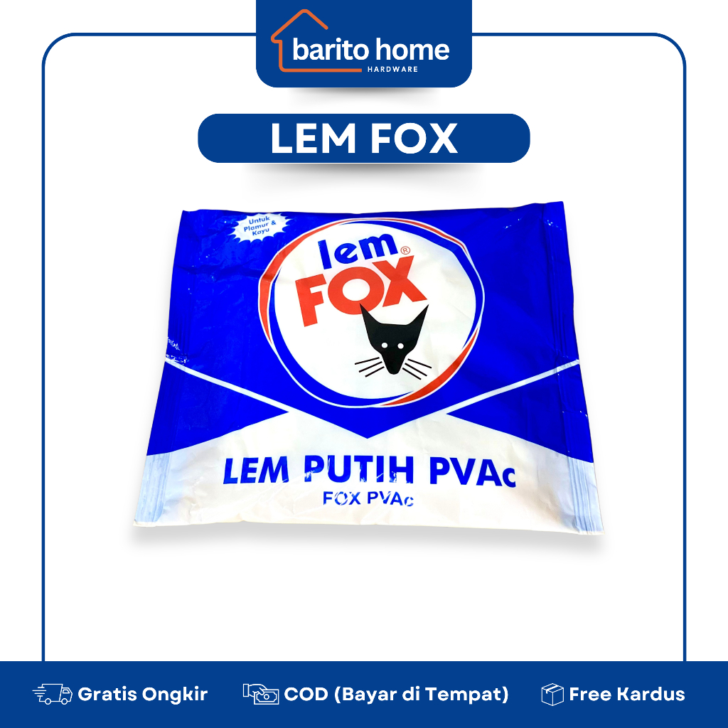 

Lem Fox 350 Gram / Lem Putih PVAc Bungkus Biru Sachet / Lem Kayu Murah / Lem Kertas / Lem Putih Slime