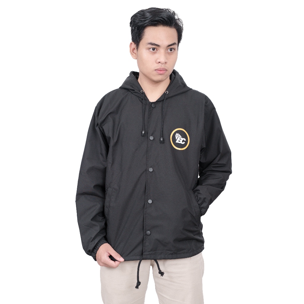 Ecordie " AGAINTS " Coach jaket pria hoodie