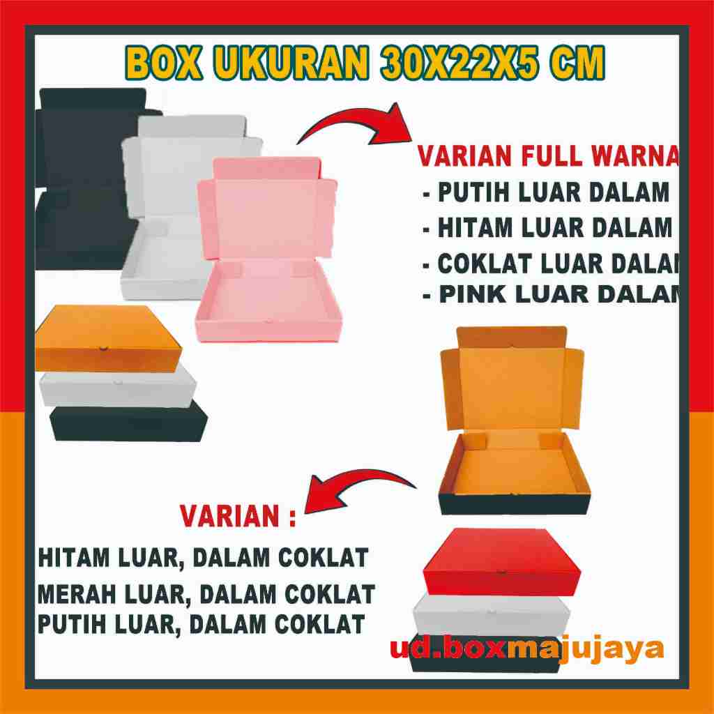 

Box 30x22x5 Cm / Box Lipat Depan / Karton Polos