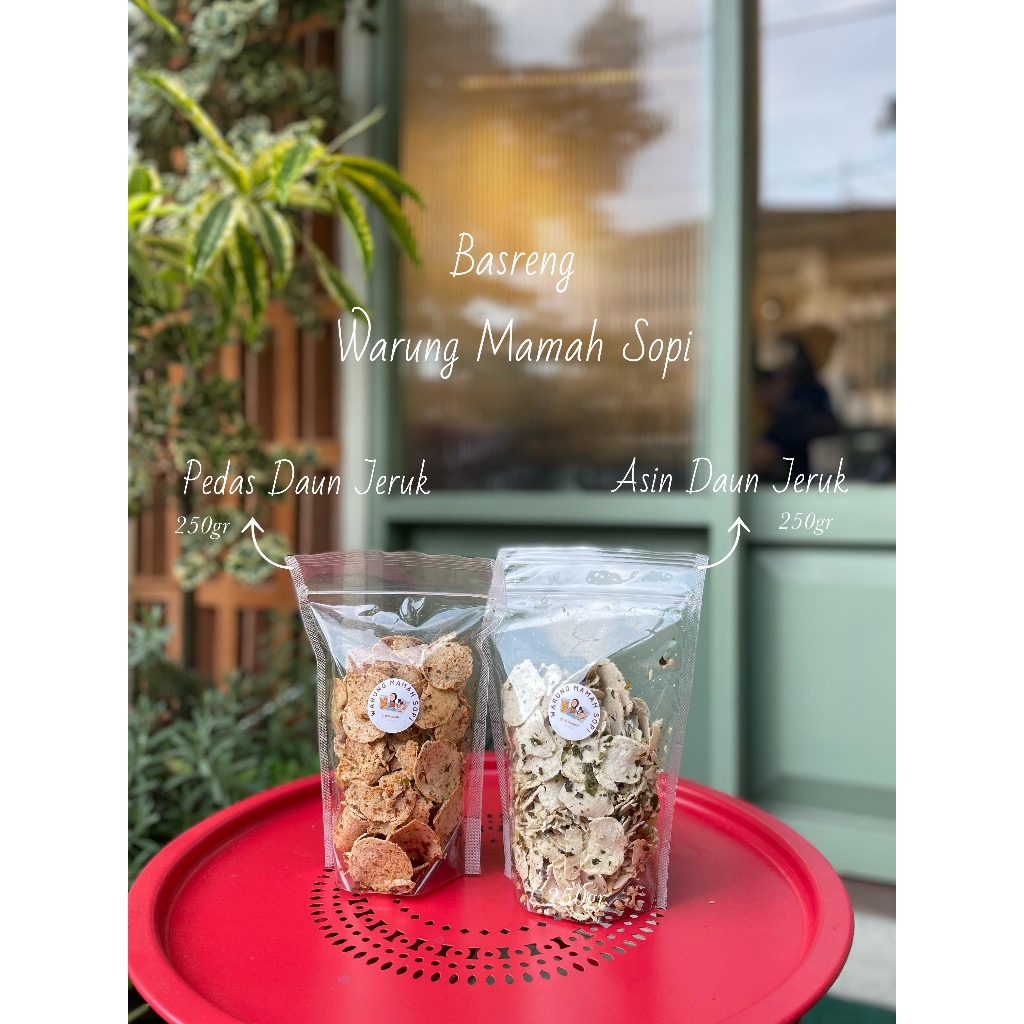 

Basreng Asin Pedas Balado Keju Asin Manis Tanpa Daun Jeruk 500Gram Warung Mamah Sopi