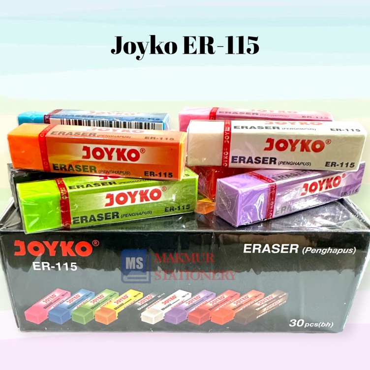 

KODE R4V7 Penghapus Joyko Tanggung Warna ER 115 Pak3 Pcs