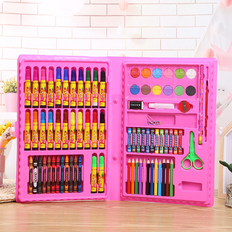 

KODE I4B3 Swopply Crayon Set Isi 86 Pensil Warna Cat Air Alat Lukis Karakter Stationary Color Pencil