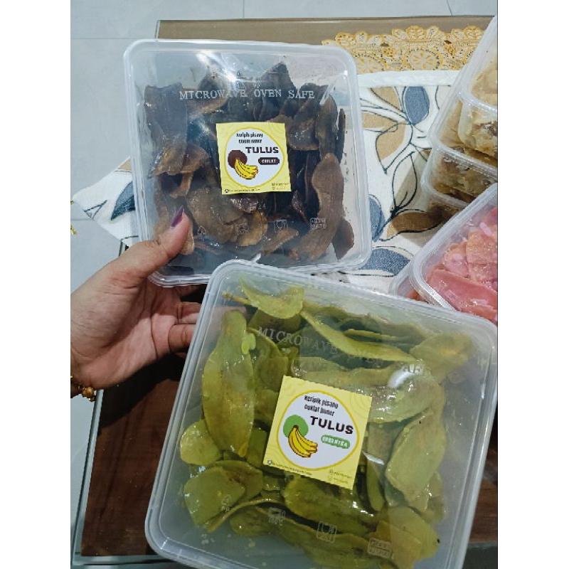 

(Premium) keripik pisang coklat lumer jumbo1500ml byRefysaadah