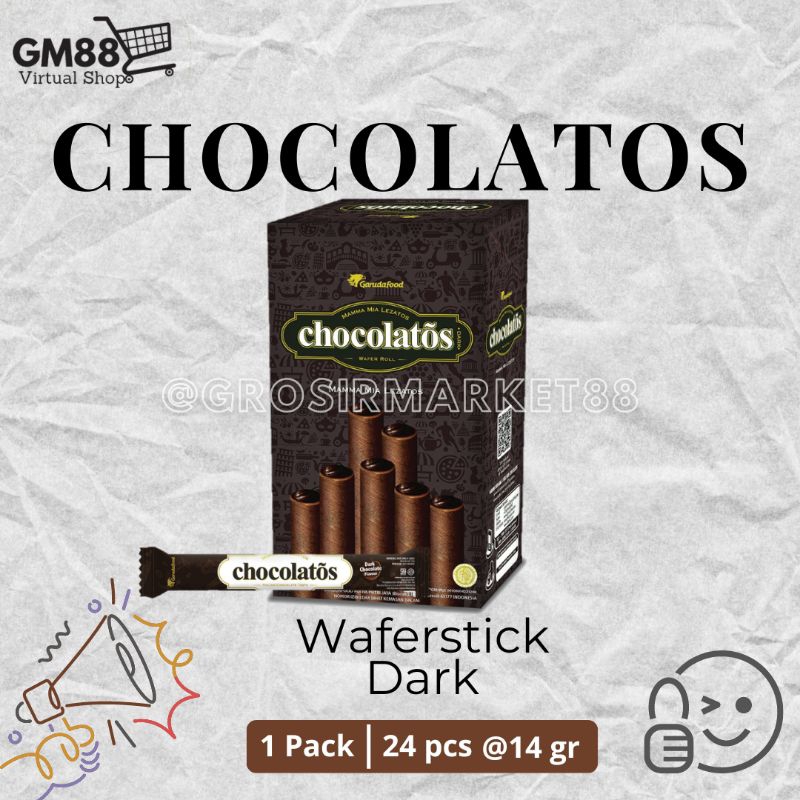 

1 Pack CHOCOLATOS WAFERSTICK DARK 1000 isi 24 pcs