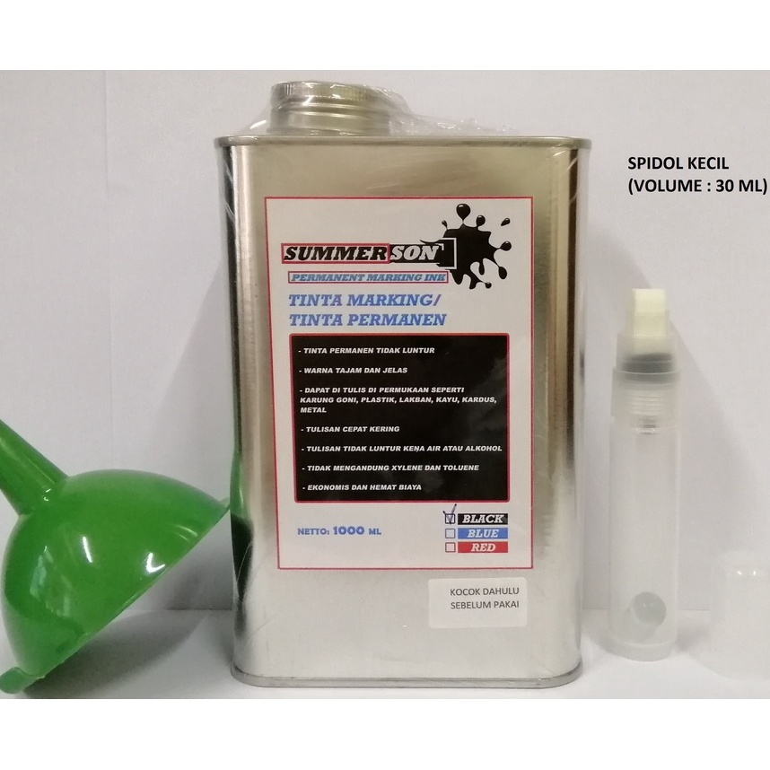 

KODE G4C8 Tinta spidol permanen permanent refill marking ink Tinta Karung Summerson 1 liter SPIDOL KECIL