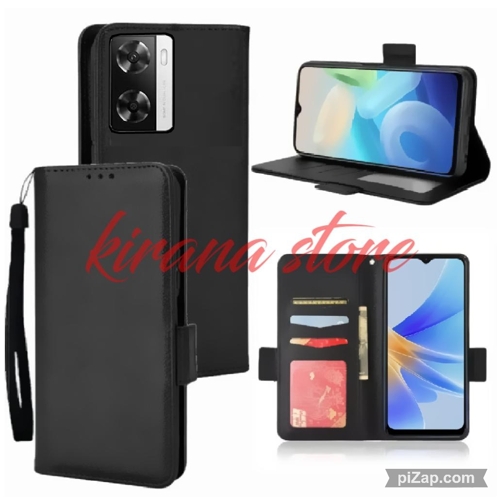 Case Dompet Hp Oppo A57 2022 Oppo A77s Flip Case  Dompet Casing hp Kulit Case Wallet Leather Cover