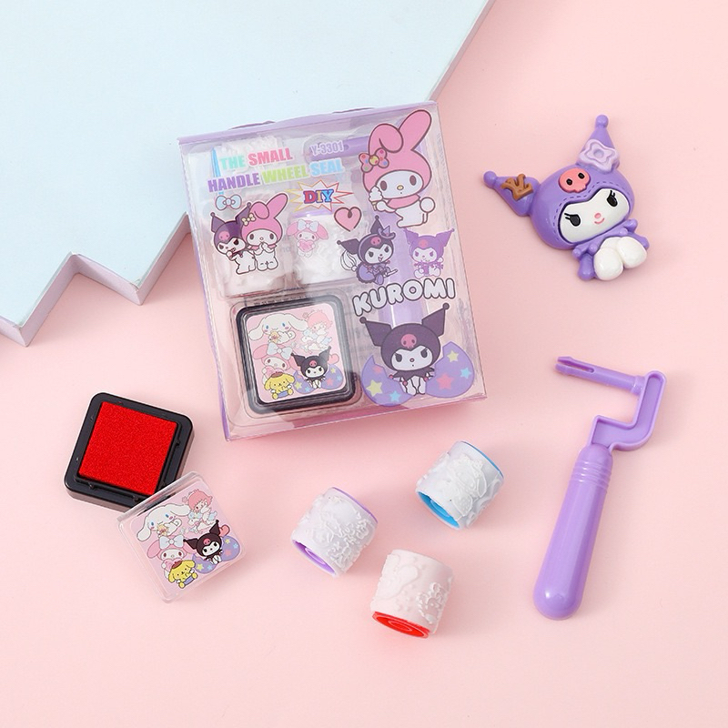 sanrio roller stamp / mainan anak stempel kuromi melody