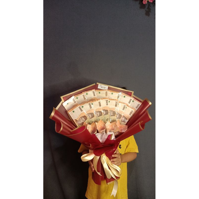 Buket Slot uang kosong 20 Lembar/buket uang mainan/buket uang kosong/buket wisuda