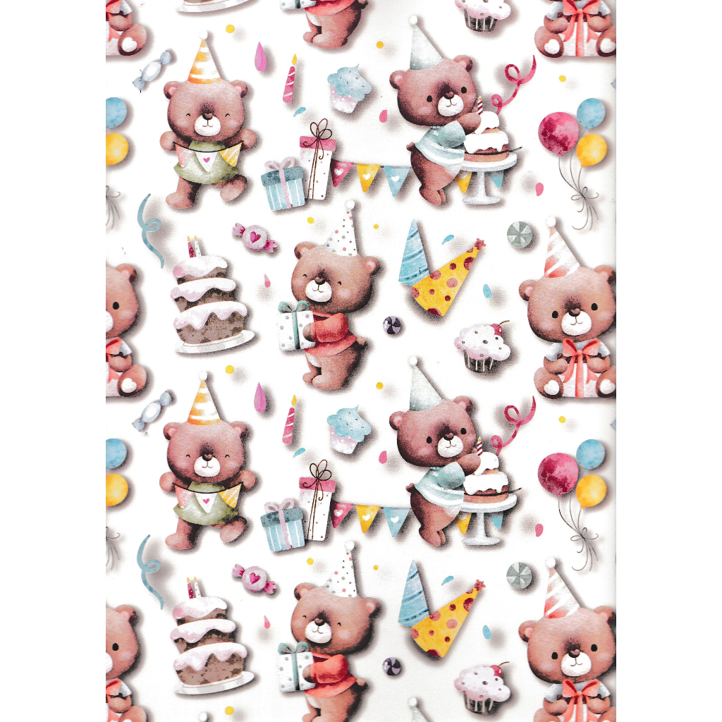 

KERTAS KADO SANSAN WAWA/SANWA HAPPY BIRTHDAY BEAR SW6119