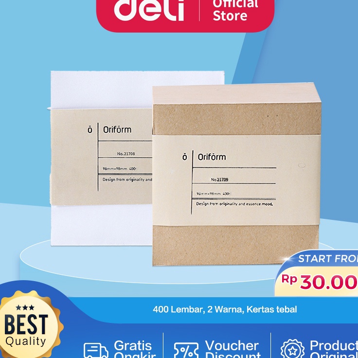 

Cashback Deli Memo Paper Kes Memo 4 Lembar Warna Putih GadingCoklat 217 2179