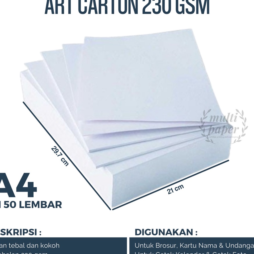 

Cepat Kes Art Carton 23 gsm A4 isi 5 lembar Art Karton A4