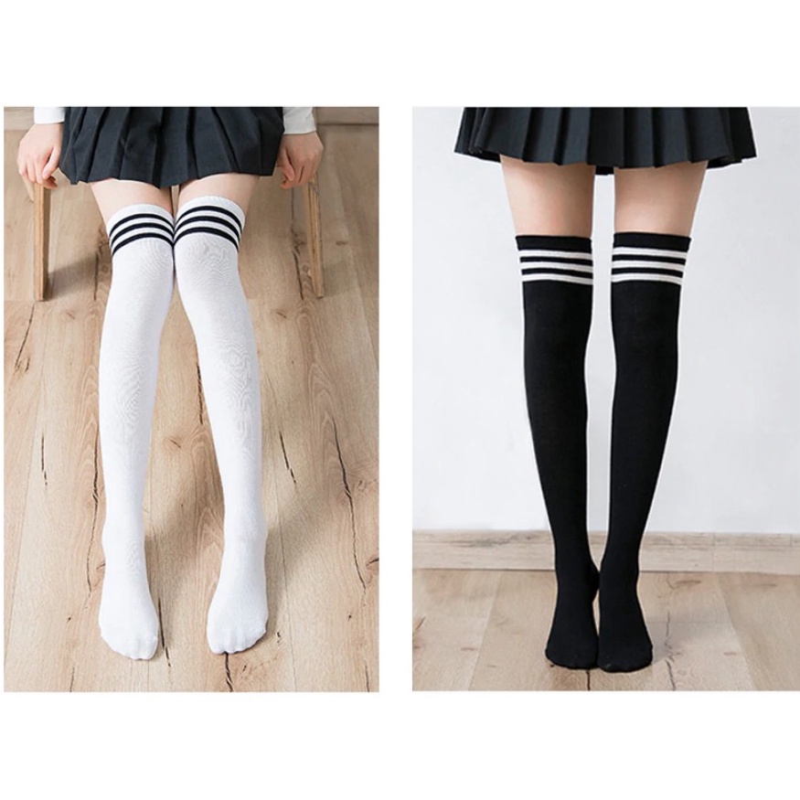 Big Sale Overknee Socks Kaos Kaki Wanita Jepang Panjang Seifuku Over knee Sock Kaus Kaki Sepaha Stok