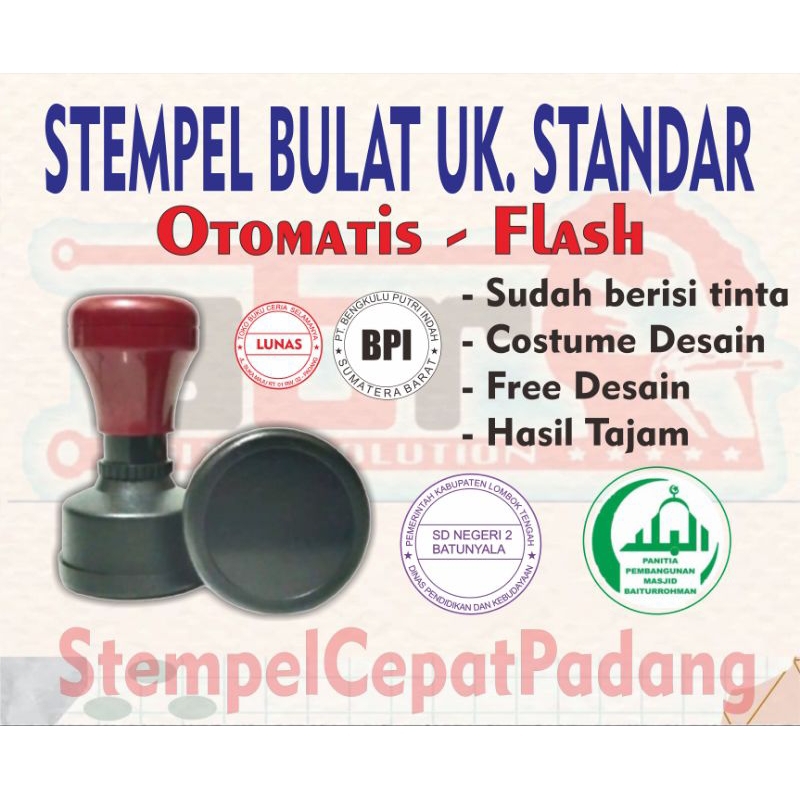 

STEMPEL WARNA BULAT UK.STANDAR MURAH!!!Free Desain,Berkualitas dan Cepat!!!