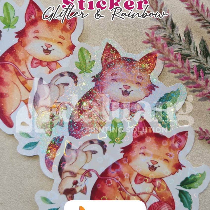 

Bonus Stiker Laminasi Glitter Hologram Sandstar Heart Love Kromo Sandstar Custom Desain Gambar Suka Suka Request