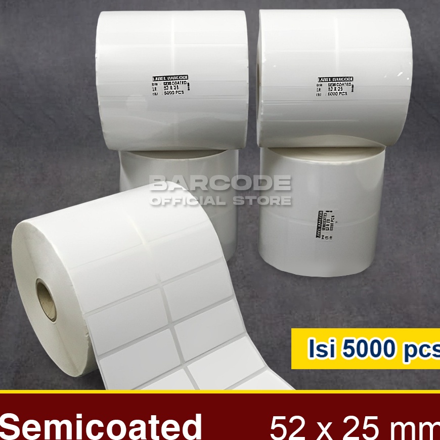 

Eksklusif Label Barcode 52 X 25 52x25 mm 52x25mm 2 Kes Sticker Semicoated