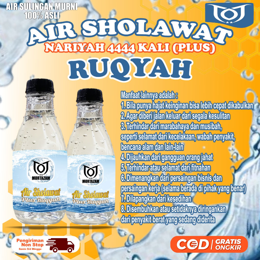 

AIR RUQYAH PLUS SHOLAWAT MORTAZAM - MENCEGAH DAN MENYEMBUHKAN SEGALA MACAM PENYAKIT LUAR MAPUN DALAM