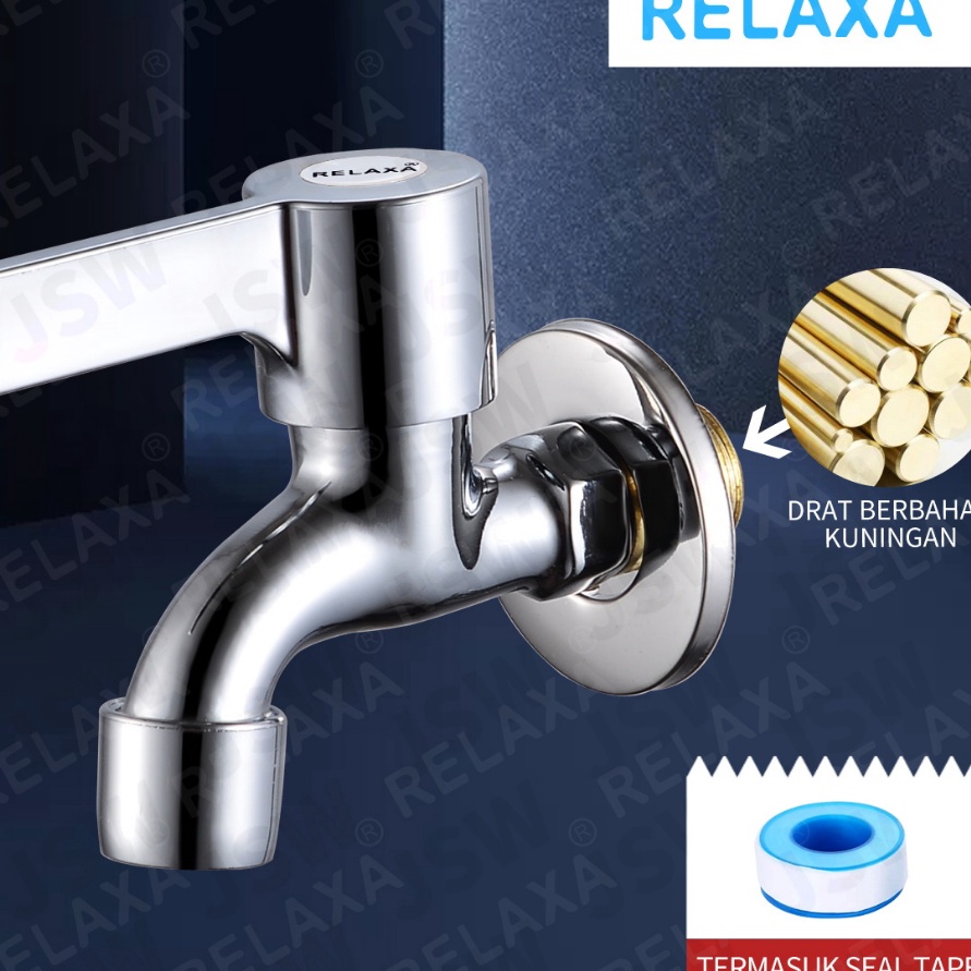 Super  HABIS Kran Air Bak Mandi Kran Bathroom Chrome Untuk Kamar Mandi Wastafel Bahan Tinggi  Kran S