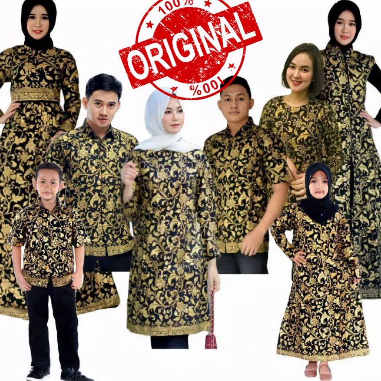 Terlaris BATIK KELUARGA KATUN PRIA DAN WANITA AYAH IBU ANAK CEWEK ANAK COWOK KATUN BATIK COPLE FAMIL