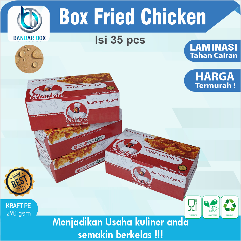 

DUS FRIED CHICKEN ISI 35 PCS BOX KFC CUSTOM DUS AYAM GORENG MEWAH MENARIK