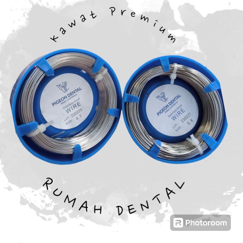 Klamer / Kawat Gigi Palsu Merk Pigeon - 0.8mm / Kawat Gigi Palsu