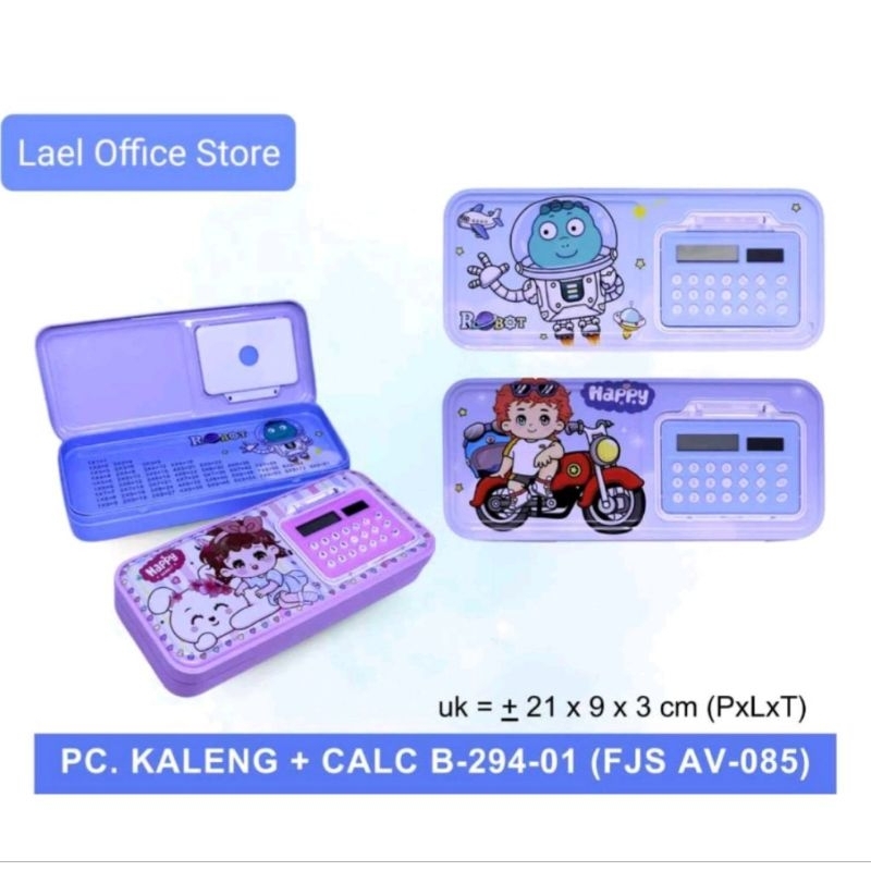 

Pencil Case/ Tepak/ Tempat Pensil/ Kotak PensilKaleng 2 Susun + Kalkulator/ Tempat Alat Tulis