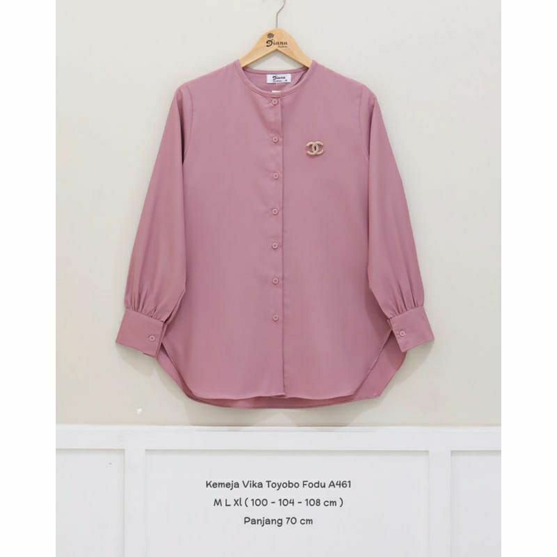 Vika Blouse Kemeja wanita   katun toyobo terbaru