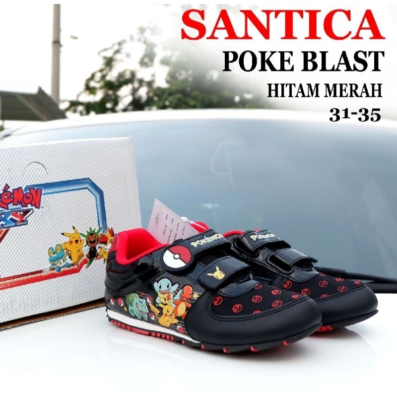 Sepatu SANTICA POKE BLAST - Size 26-35 - Sepatu Sekolah Anak Laki-laki - Sepatu Sekolah Anak Perempu