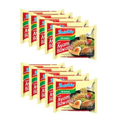 

PAKET HEMAT Indomie Rasa Ayam Bawang (10 Pcs)